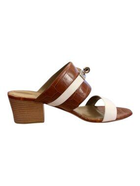 HERMES Ovation Kelly Sandal Calfskin/Crocodile Pumps Shoes Made in Italy New Box